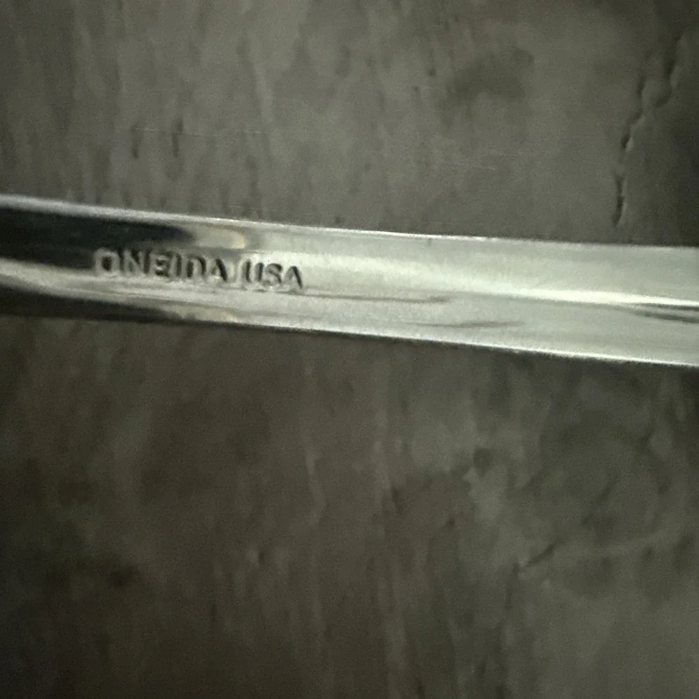 Lot of 7 Oneida USA Tribeca Glossy Stainless Flatware SALAD FORKS